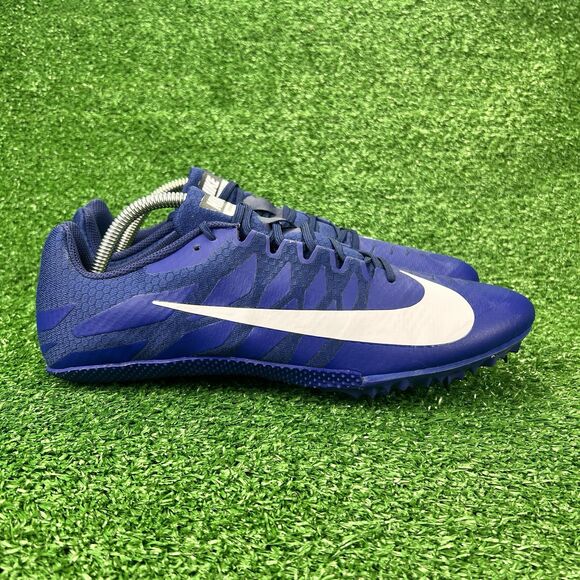 Nike Zoom Rival‎ S 9 Men's 11 Cleats w/Spikes Navy White 907564 401 Racing Shoes - Picture 3 of 17